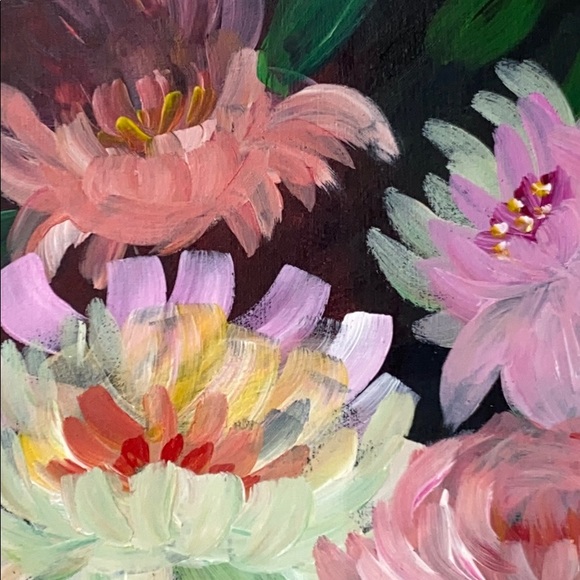 Acrylic Impressionist Painting of Flowers - Picture 2 of 4